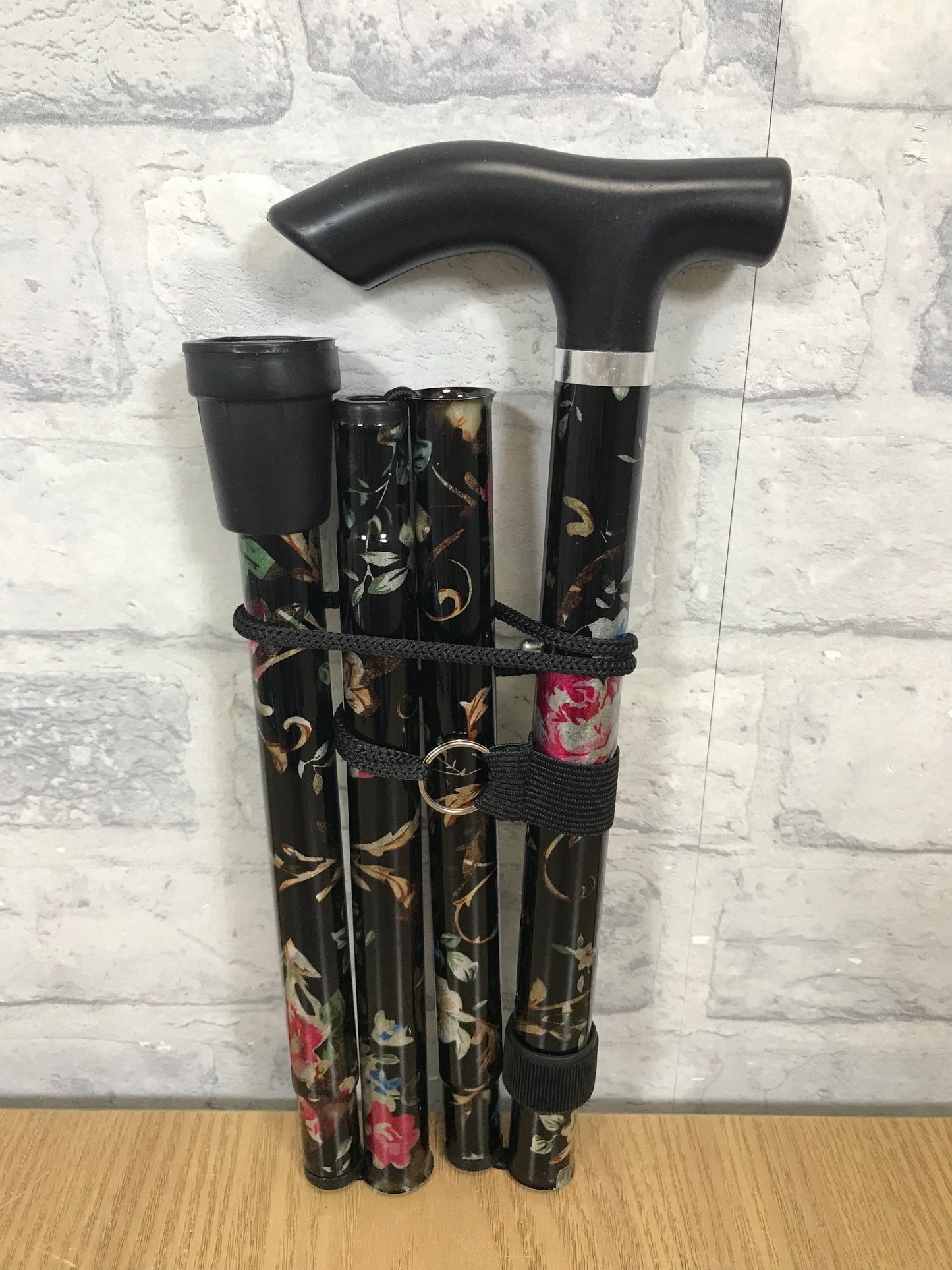Floral Folding Walking Stick - Available in 3 Colours